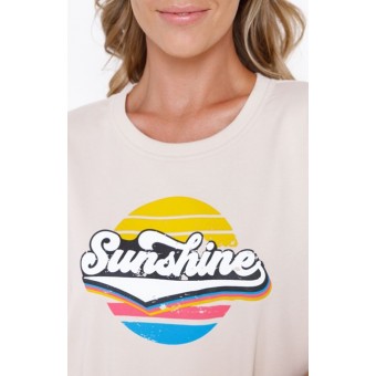 Футболка  женская       трикотажная       бежевая  Принт Melado