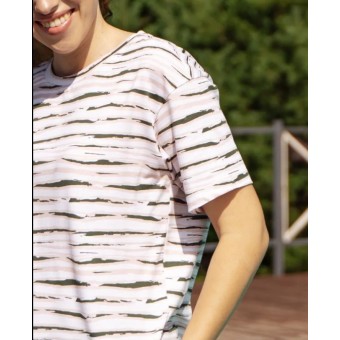 Футболка  женская       трикотажная       белая  Принт Melado