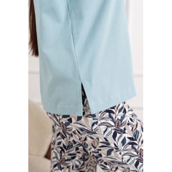 Футболка  женская       трикотажная       голубая  Принт Melado