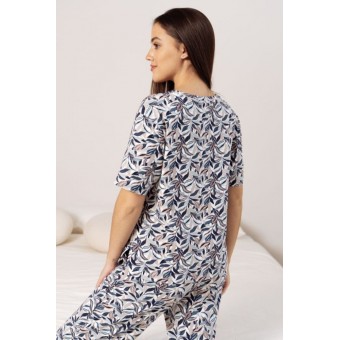 Футболка  женская       трикотажная       коричневая  Принт Melado