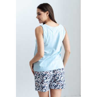 Топ  женский       трикотажный       голубой