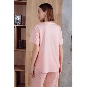 Футболка  женская       модал       Персиковый