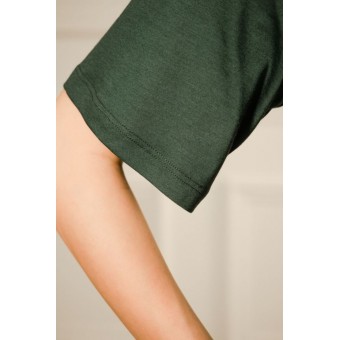 Футболка  женская       модал       зеленая  Принт Melado