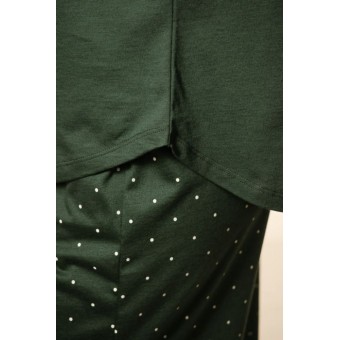 Футболка  женская       модал       зеленая  Принт Melado