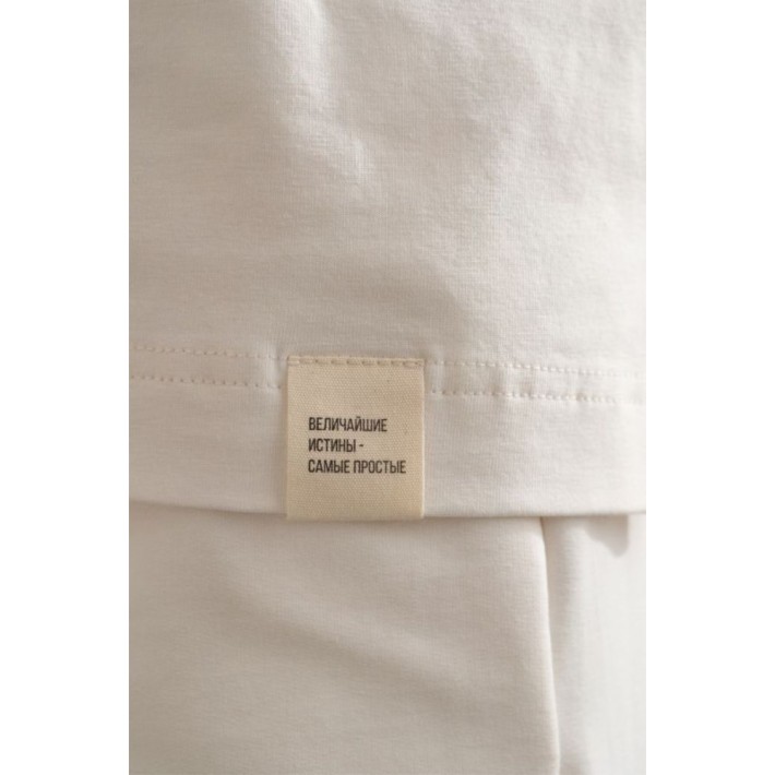 Футболка женская трикотажная Молочный Принт