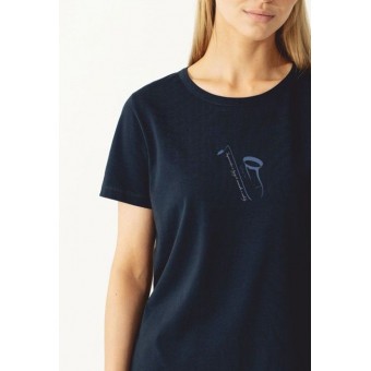 Футболка  женская       трикотажная       синяя  Принт Melado  