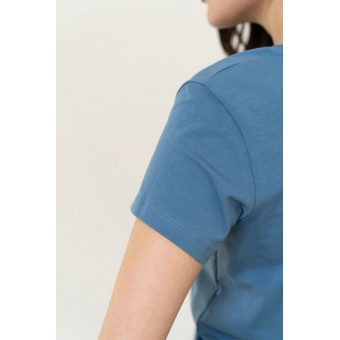 Футболка  женская       трикотажная       голубая  Надписи Melado