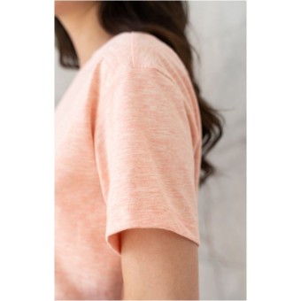 Футболка  женская       трикотажная       Персиковый  однотонная Melado  