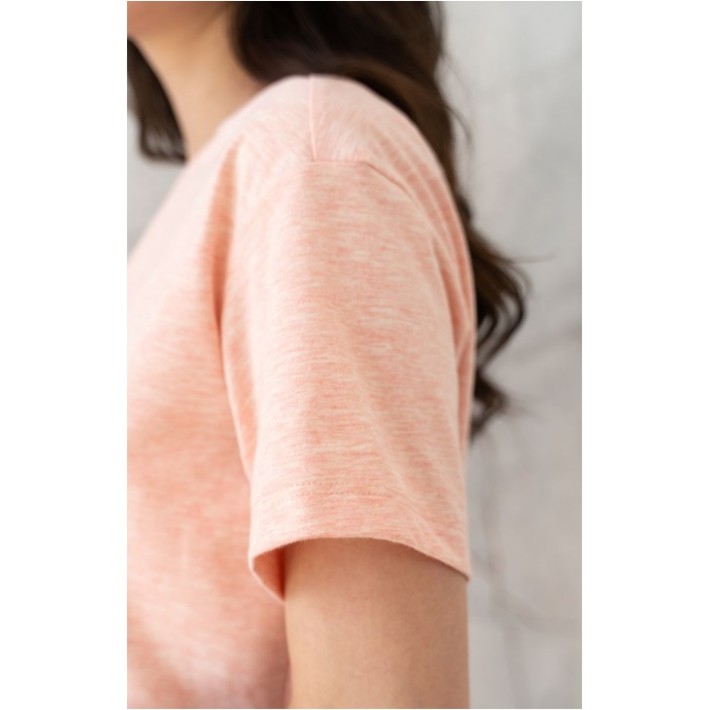 Футболка женская трикотажная Персиковый однотонная Melado