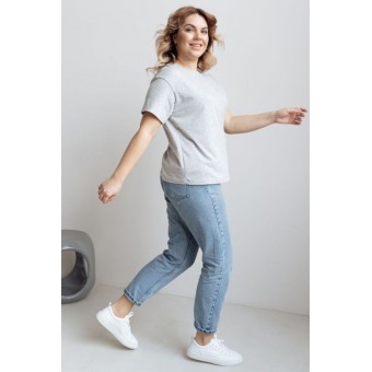 Футболка  женская       трикотажная       серая  однотонная Melado