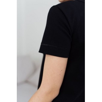 Футболка  женская       трикотажная       черная  однотонная Melado