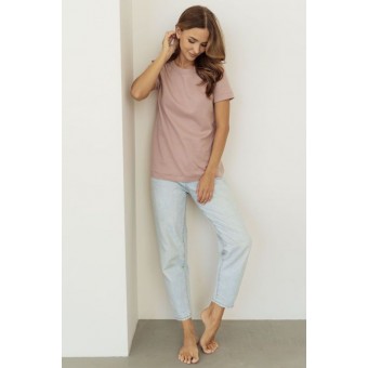 Футболка  женская       трикотажная       бежевая  однотонная Melado