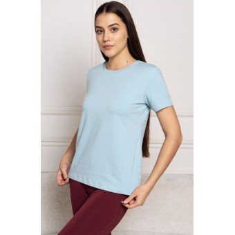 Футболка  женская       трикотажная       голубая  однотонная Melado