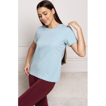 Футболка  женская       трикотажная       голубая  однотонная Melado