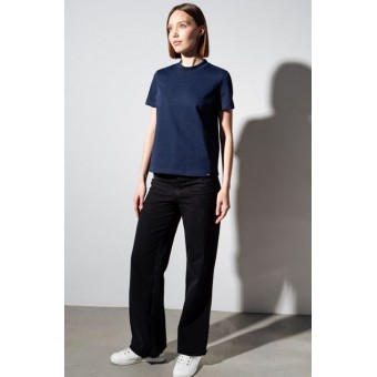 Футболка  женская       трикотажная       синяя  однотонная Melado