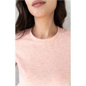 Футболка  женская       трикотажная       Светло-розовый  однотонная Melado  