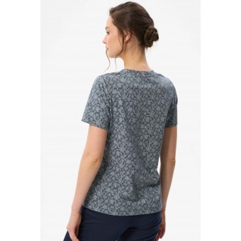 Футболка  женская       трикотажная       Серый, Голубой  Цветы