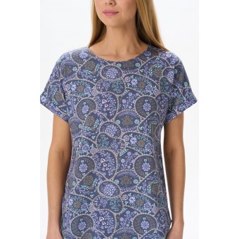 Футболка  женская       трикотажная       фиолетовая  Рисунок