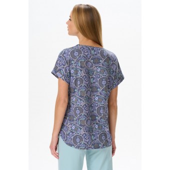 Футболка  женская       трикотажная       фиолетовая  Рисунок