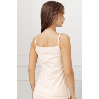 Майка  женская       трикотажная       бежевая  однотонная