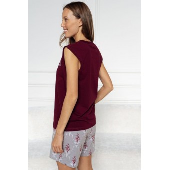 Топ  женский       трикотажный       бордовый