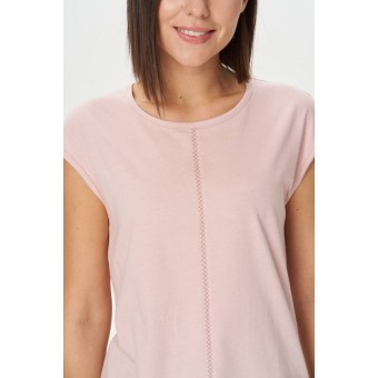 Футболка  женская       трикотажная       розовая  однотонная