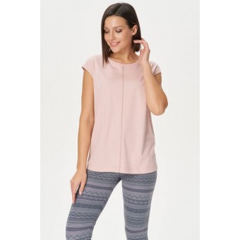 Футболка  женская       трикотажная       розовая  однотонная