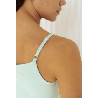 Топ  женский       трикотажный       зеленый  однотонный