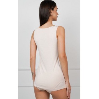 Майка  женская       модал       бежевая  однотонная