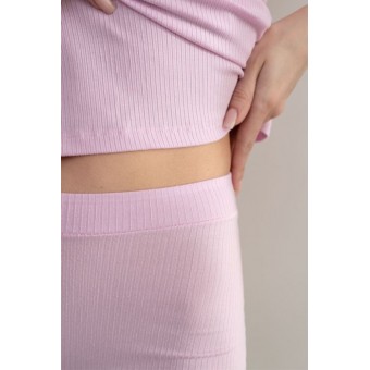 Майка  женская       трикотажная       розовая  однотонная