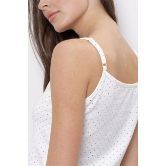 Майка  женская       трикотажная       Молочный  Горох