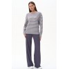 Джемпер женский трикотажный серый Полоска