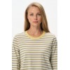 Джемпер женский трикотажный Молочный Полоска