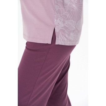 Футболка  женская       трикотажная       розовая  Цветы   