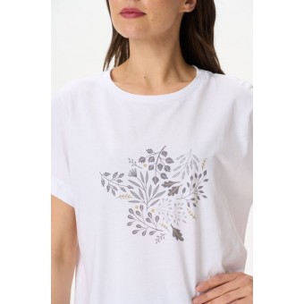 Футболка  женская       Пенье       белая  Принт