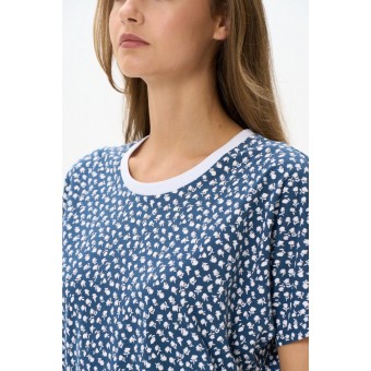 Футболка  женская       трикотажная       синяя  Прованс