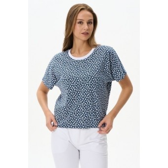 Футболка  женская       трикотажная       синяя  Прованс