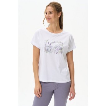 Футболка  женская       Пенье       белая  Принт
