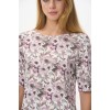Футболка женская трикотажная розовая Цветы
