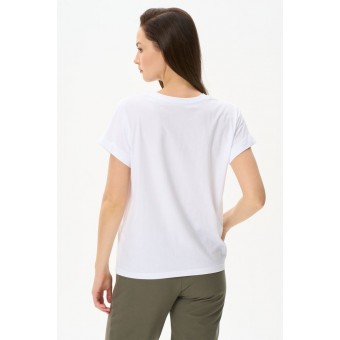 Футболка  женская       Пенье       белая  Цветы