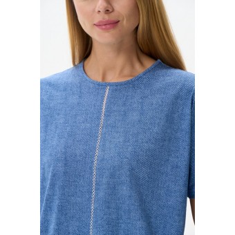 Футболка  женская       трикотажная       голубая  однотонная