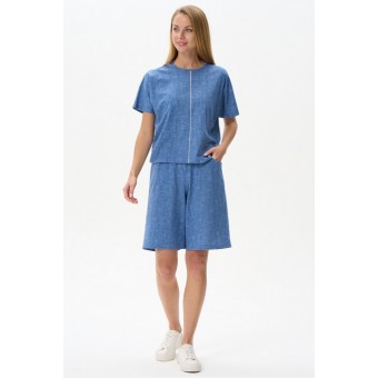 Футболка  женская       трикотажная       голубая  однотонная