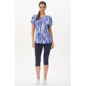 Футболка  женская       трикотажная       фиолетовая  Цветы