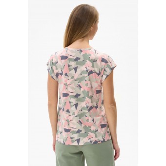 Футболка  женская       из вискозы       разноцветная  Абстракция