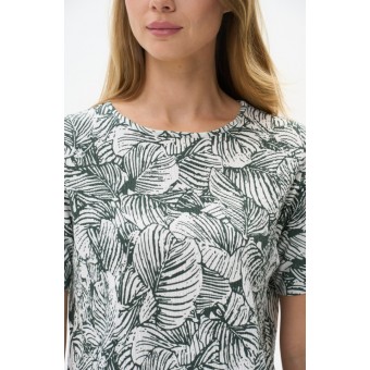 Футболка  женская       трикотажная       зеленая  Абстракция   