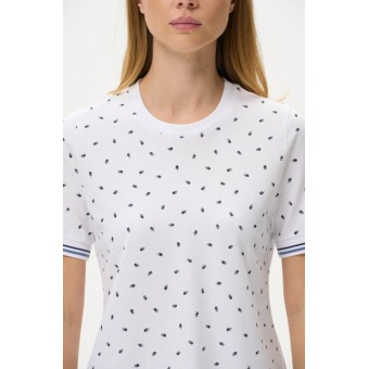 Футболка  женская       трикотажная       белая  Абстракция   