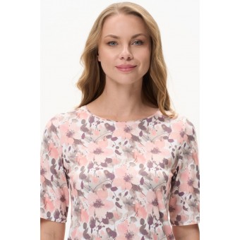 Футболка  женская       из вискозы       разноцветная  Цветы   