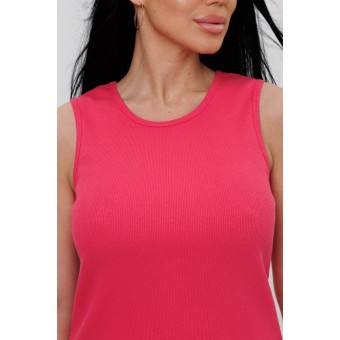 Майка  женская       Лапша       розовая  однотонная Kuzina