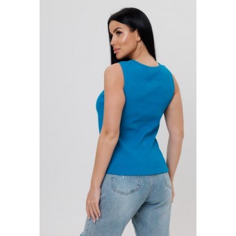 Майка  женская       Лапша       голубая  однотонная Kuzina