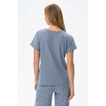 Футболка  женская       Пенье       серая  Растения